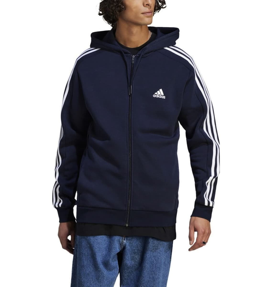 ADIDAS 기모 네이비 후드 집업 size XL 상품이미지3