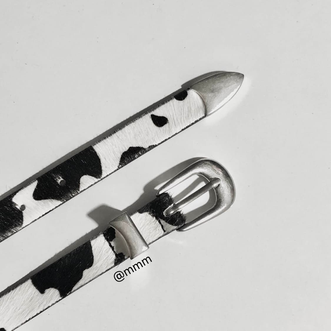 [리얼송치] 카우헤어 송치털 웨스턴 벨트🐂 상품이미지5