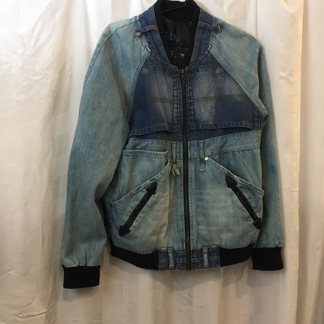 Desigual 데시구알 워싱 바이커 펑크 데님 자켓 상품이미지3