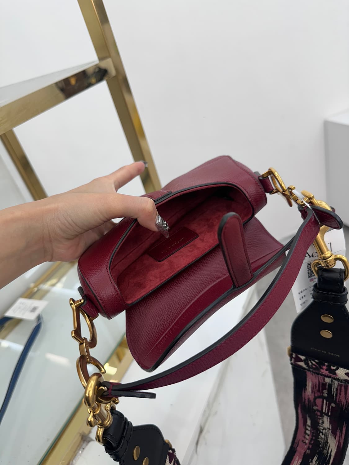 디올 미니 새들 + 스트랩 포함 상품이미지4