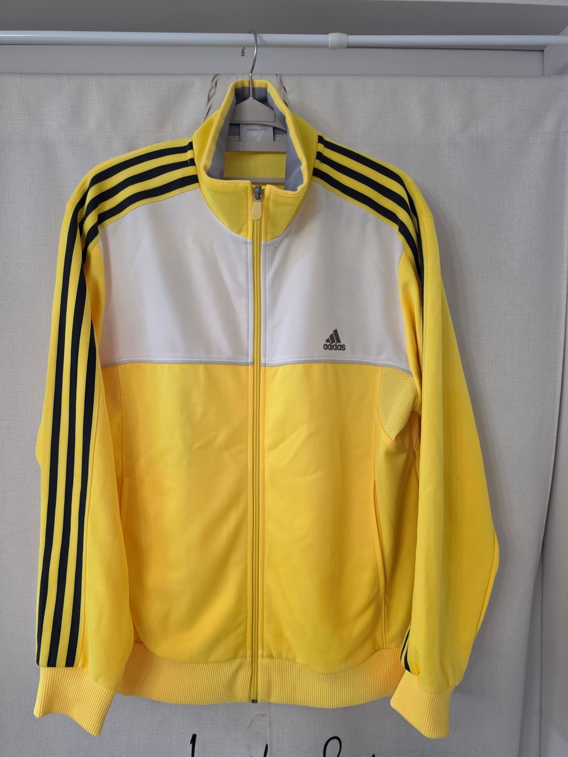 아디다스 올드스쿨 빈티지 삼선 져지 옐로우 화이트 상품이미지1