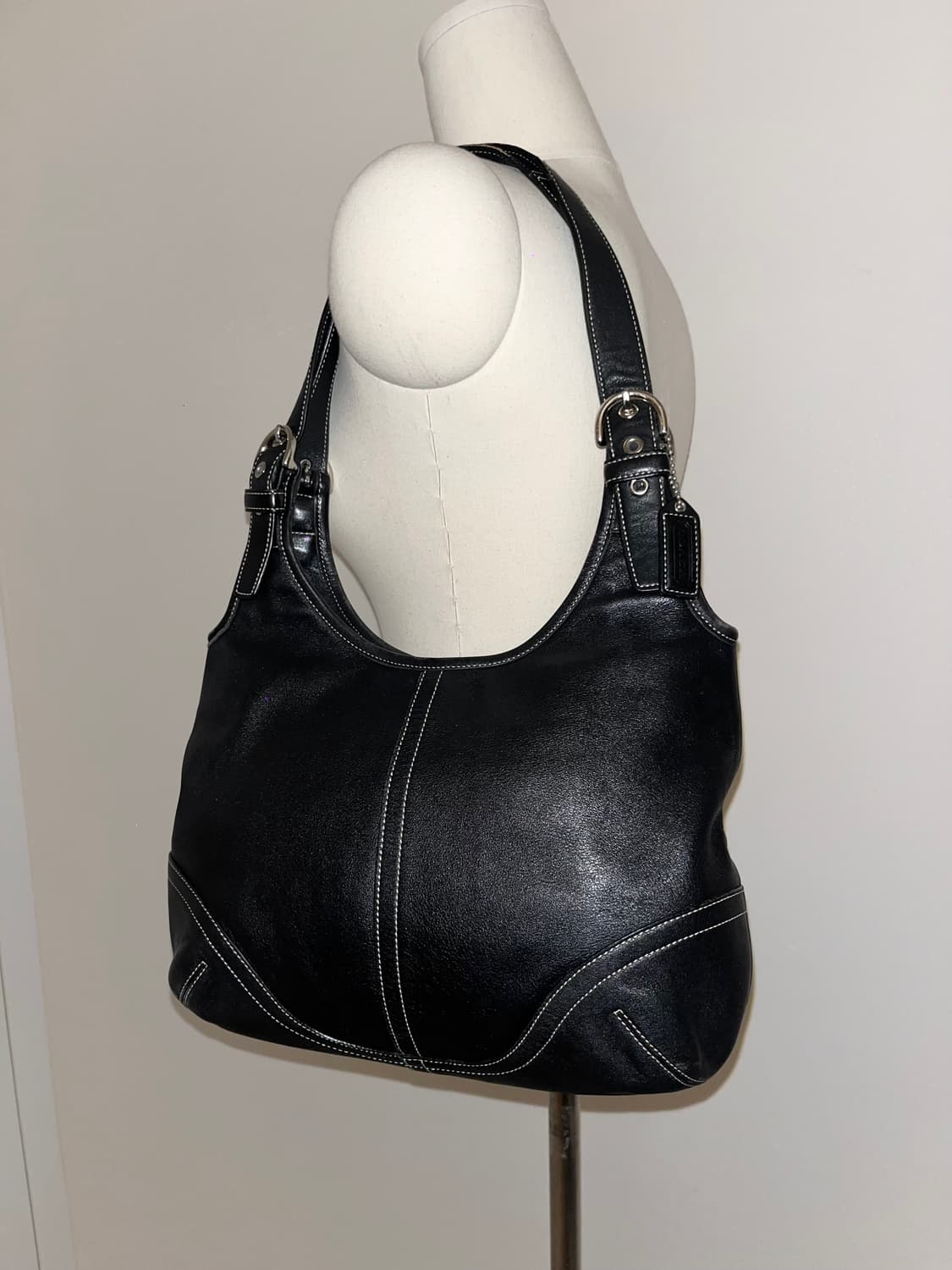 📦Coach black leather shoulder bag  상품이미지2