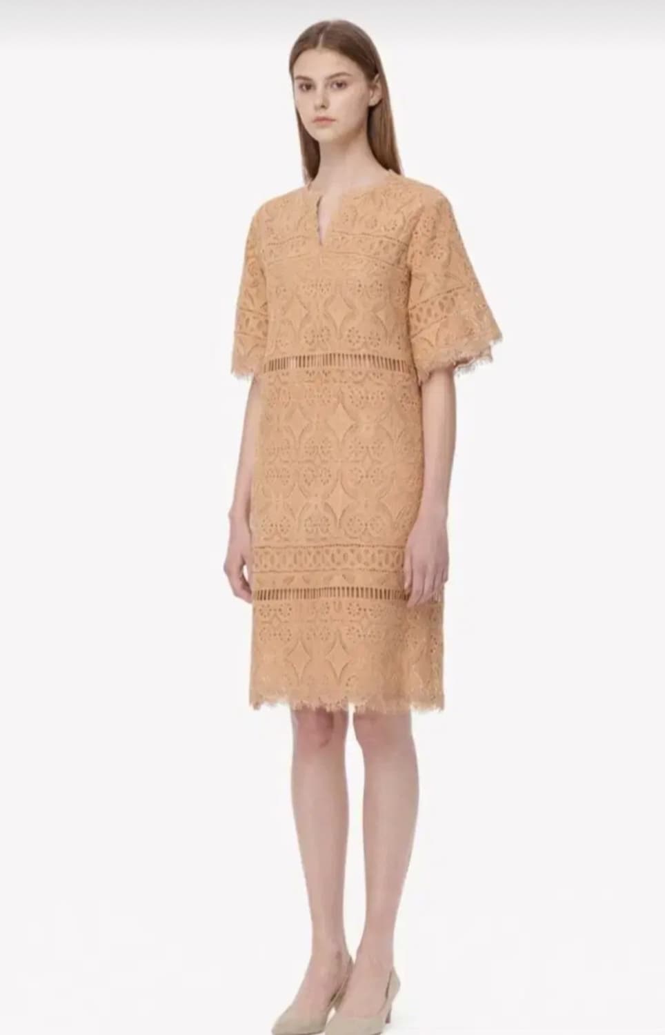 타임 슬리브리스 슬릿 레이스 원피스 55사이즈 상품이미지1