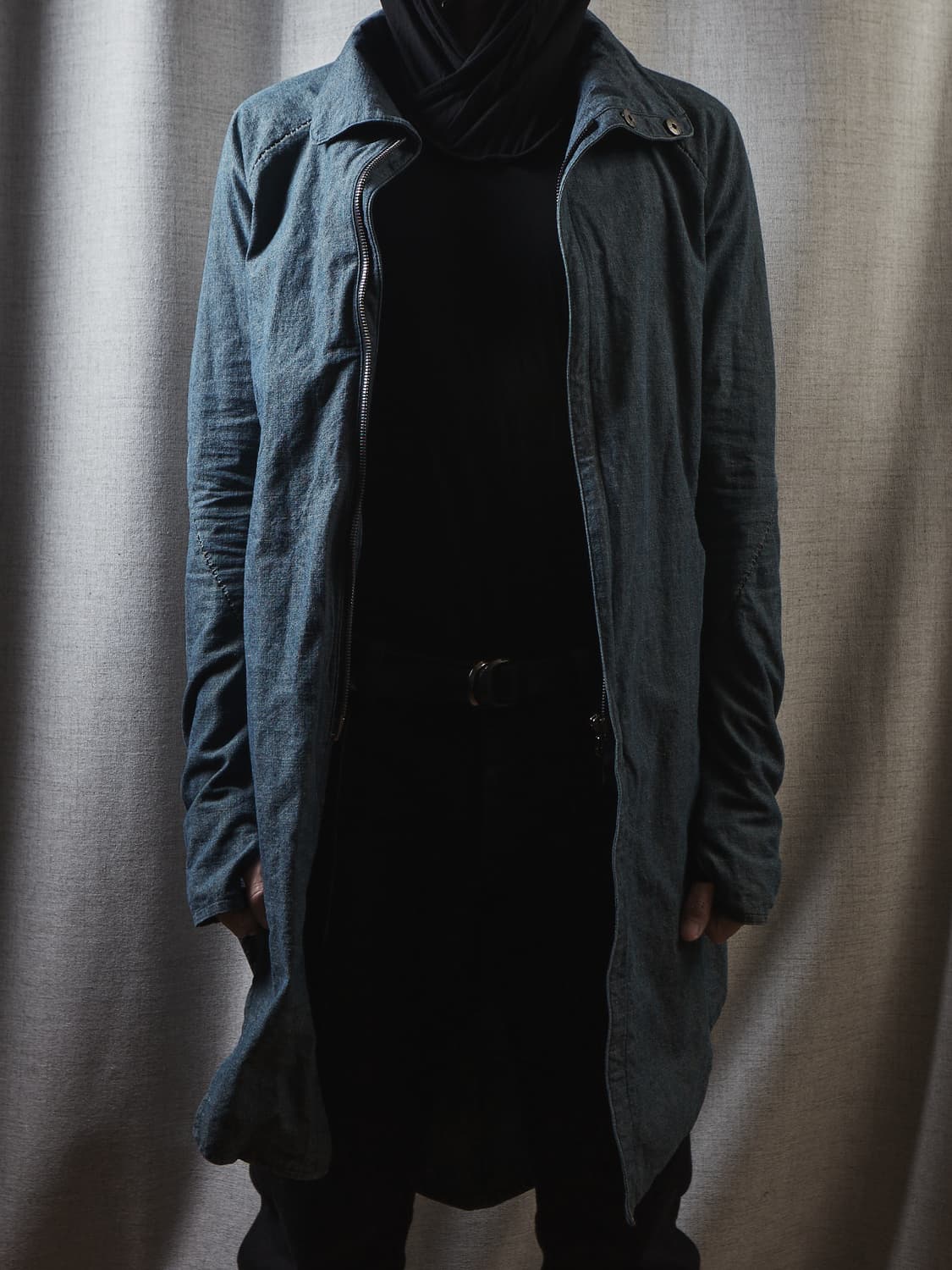 Incarnation 데님 오버로크 롱 자켓 상품이미지10