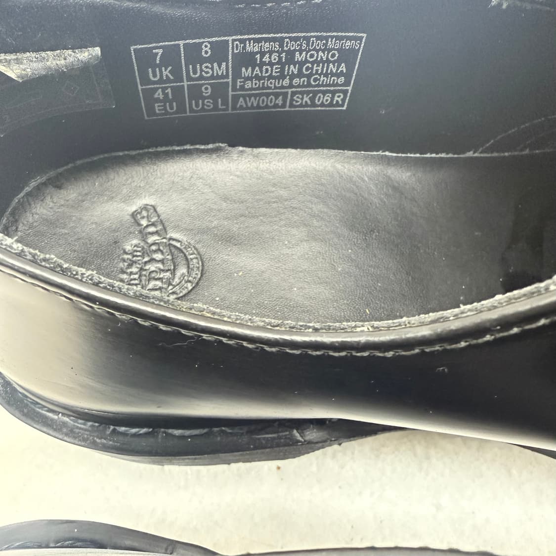 (UK7)닥터마틴 1461블랙 모노 3홀 더비 상품이미지10