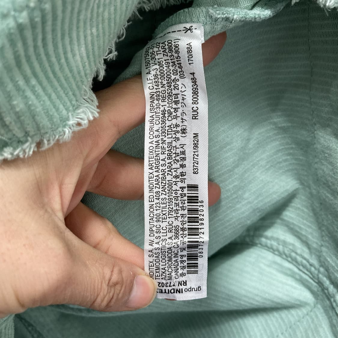 자라 택새상품 여성코듀로이자켓 M 상품이미지5