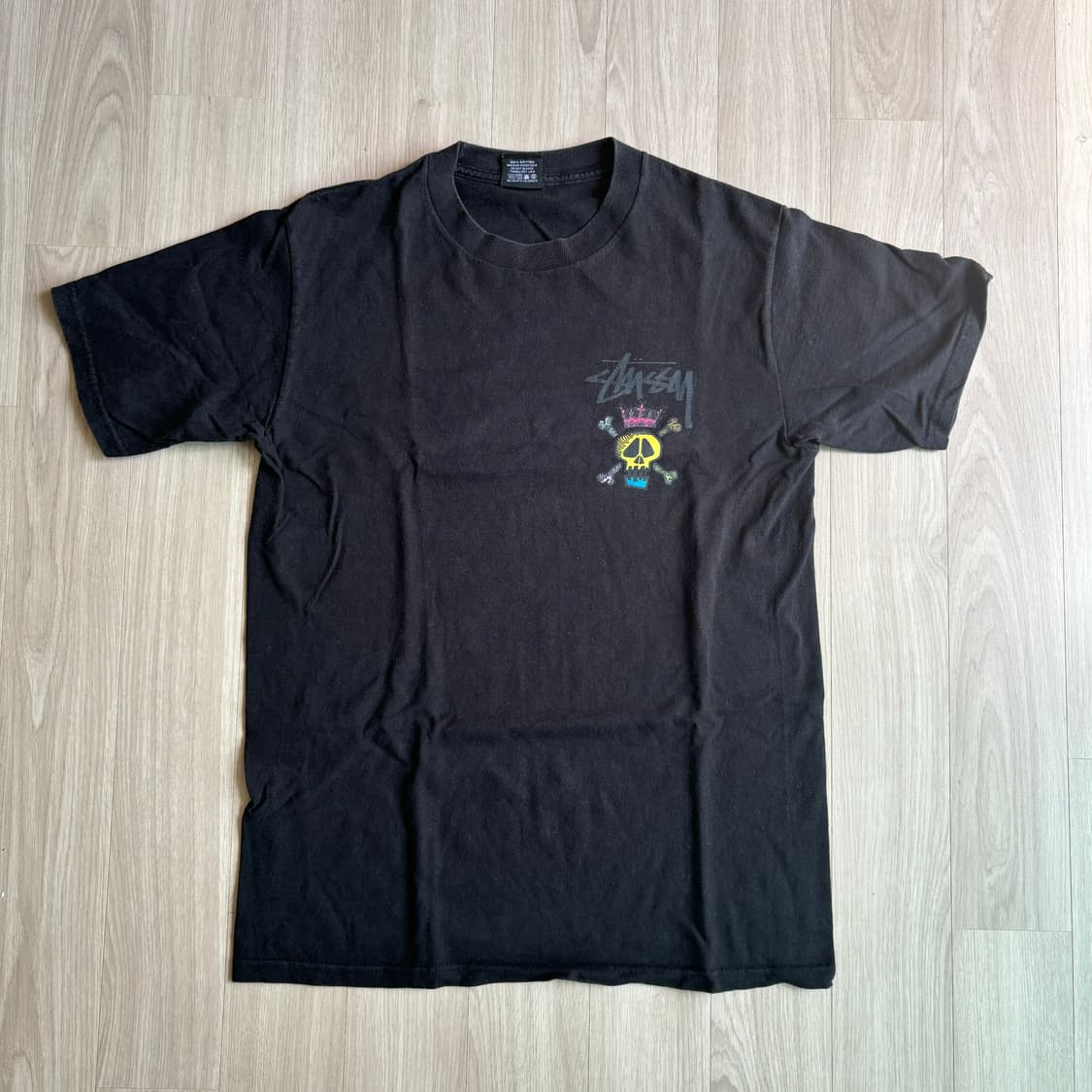 스투시 빈티지 반팔 티셔츠 블랙 스컬 프린팅 (Stüssy)  상품이미지1