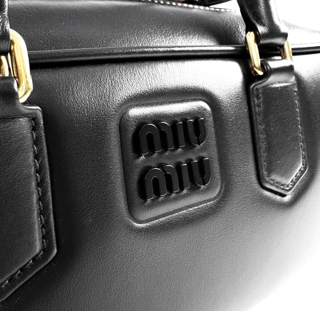 [MINI] 미우미우 여성 아르카디 레더 미니백 토트백 블랙 상품이미지8
