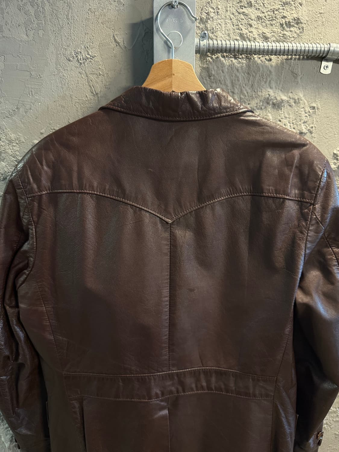 M OCEANIA 스페인 양가죽 2버튼 테일러드 자켓 브라운 상품이미지6