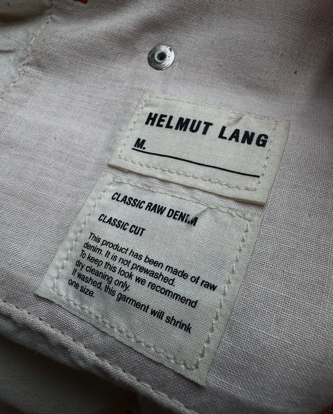 Helmut Lang Safety Orange Raw Denim 상품이미지5