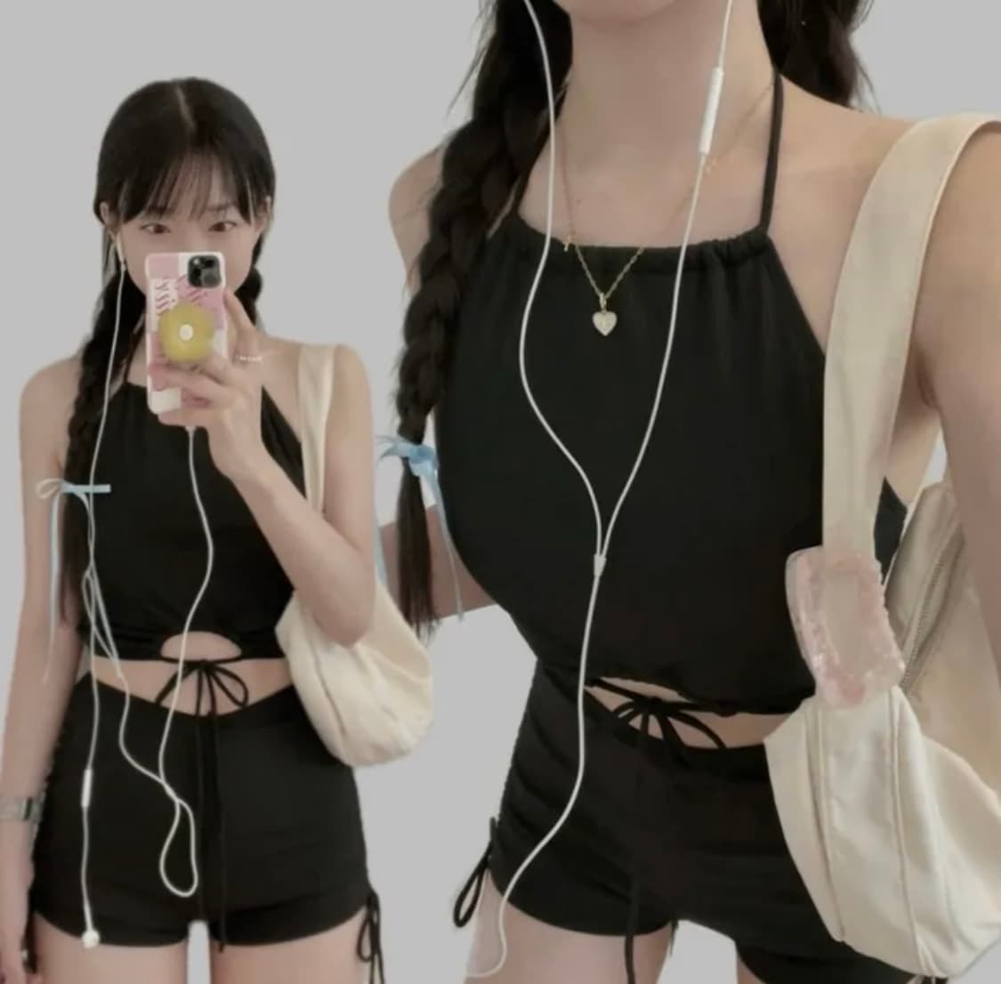 래티 스트링 수영복 비치웨어 상품이미지1