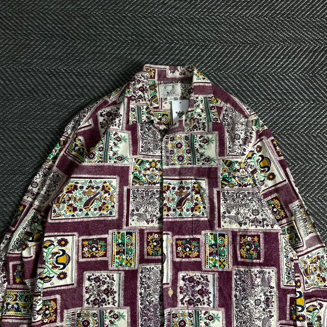 일본 빈티지 패턴 디테일 셔츠 o 3197 상품이미지4