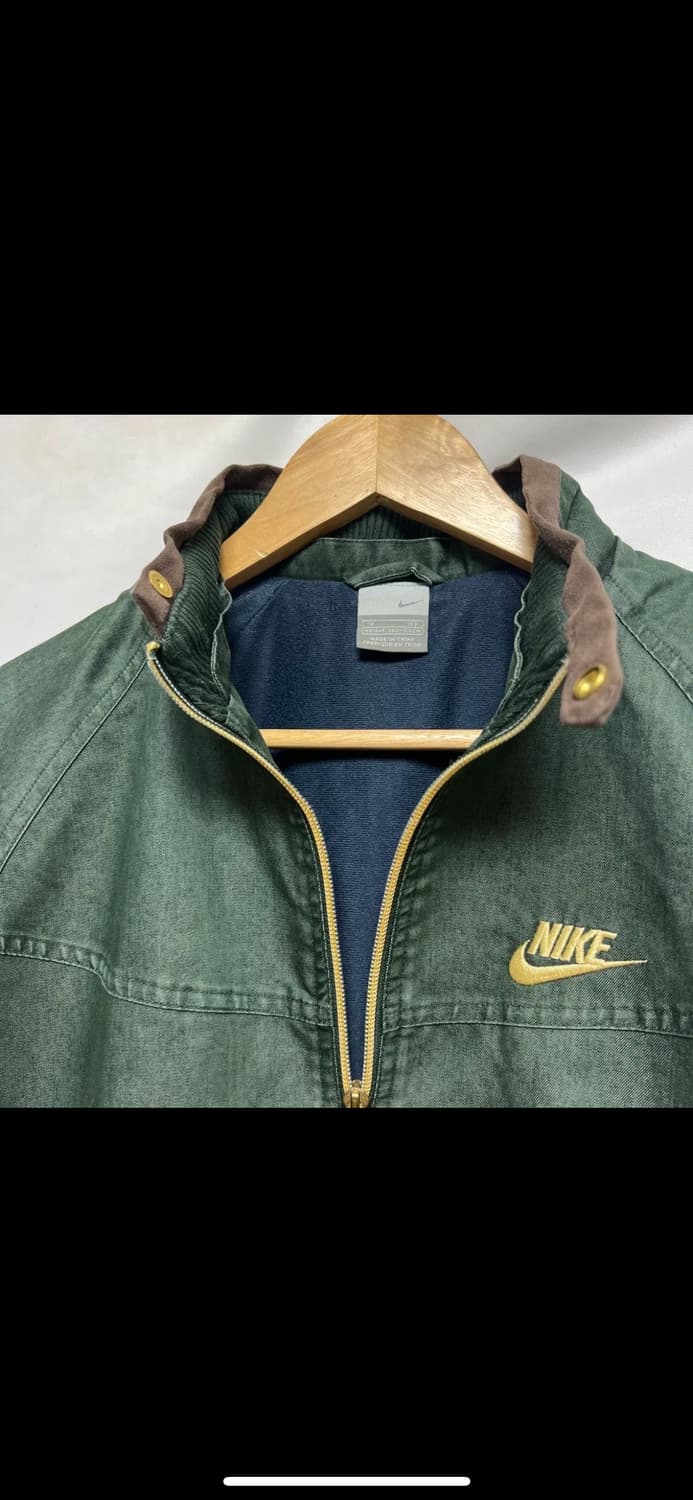 [정품/우먼스S] 나이키 스우시 데님 딥그린 자켓/잠바 상품이미지3