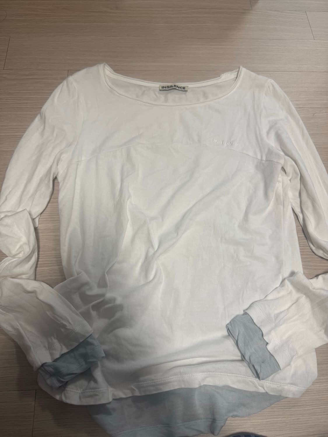 인사일런스 레이어드 롱슬리브 탑 화이트 상품이미지2