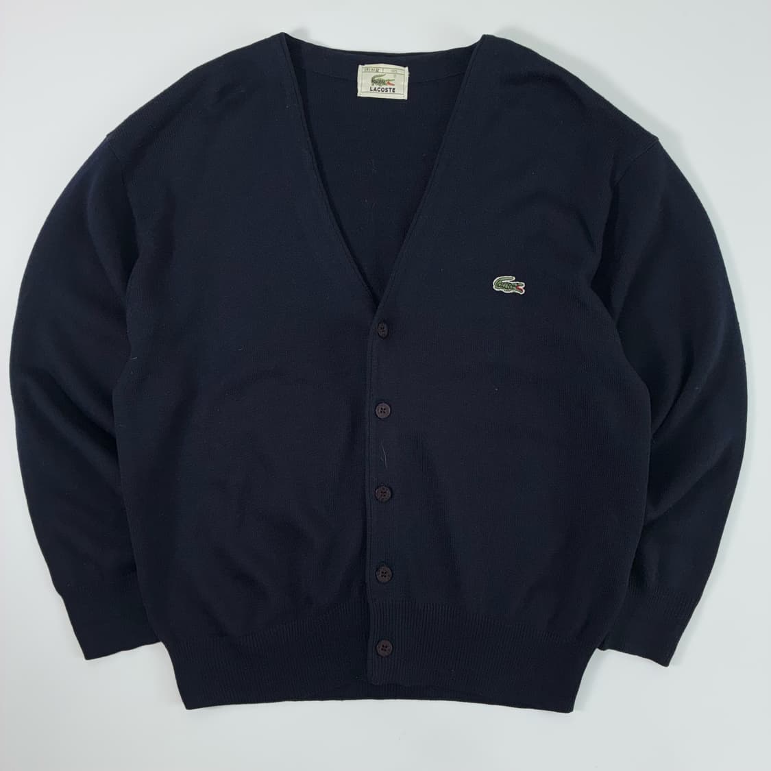 Lacoste  라코스테 자수 네이비 브이넥 니트가디건  상품이미지1