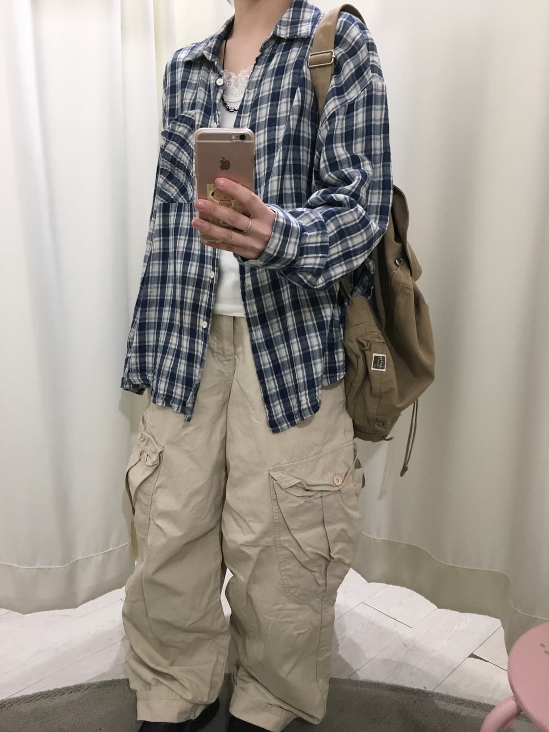 natural check shirt 상품이미지4