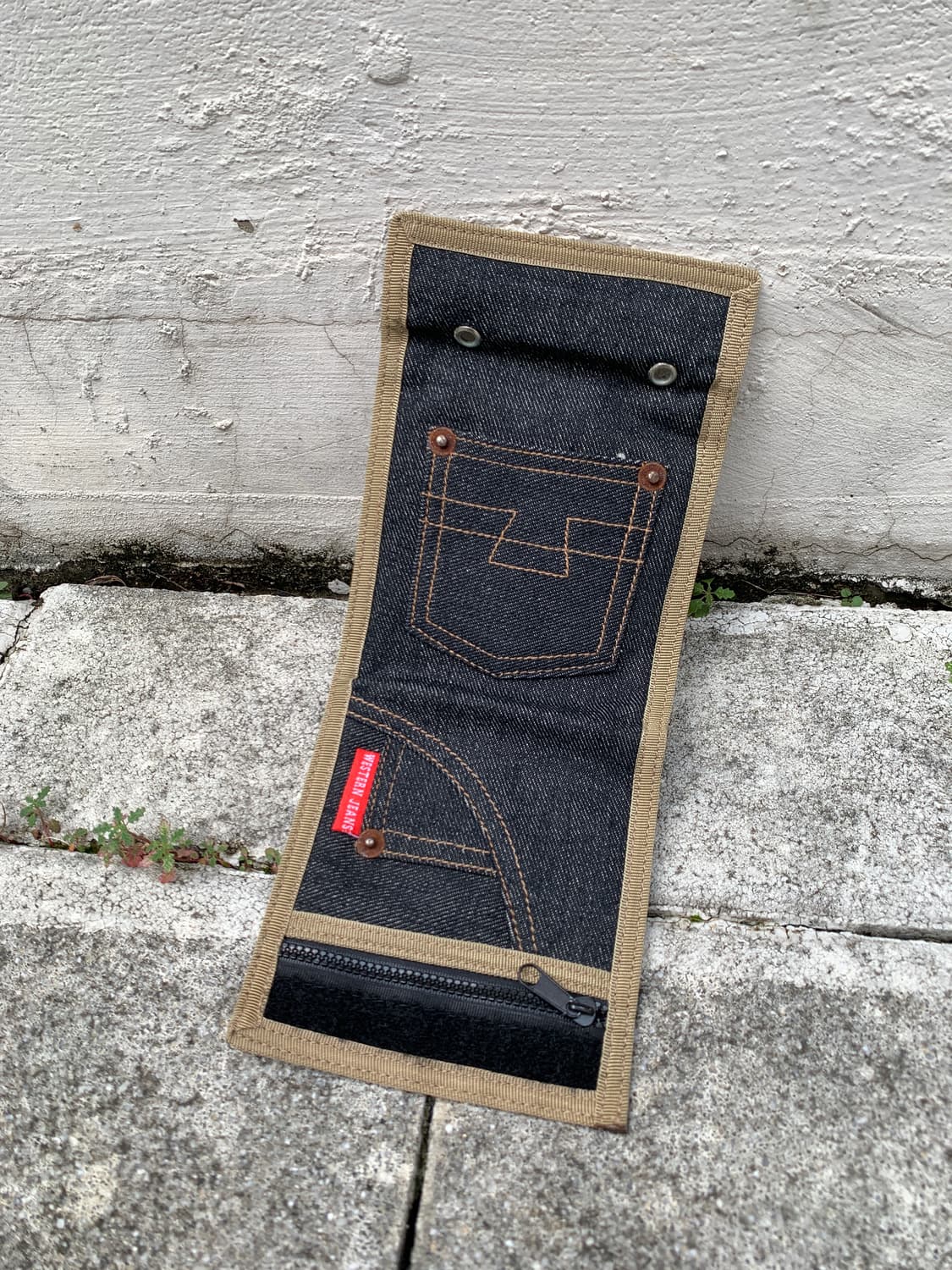 (빈티지)JPN western jeans 데님 바이폴드 반지갑 상품이미지5