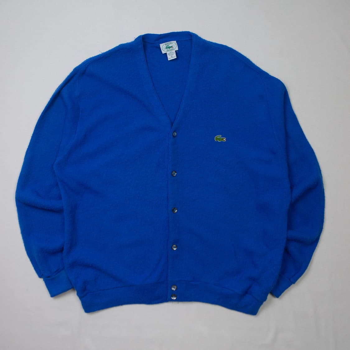 80s IZOD 라코스테 아크릴 가디건 블루 상품이미지1