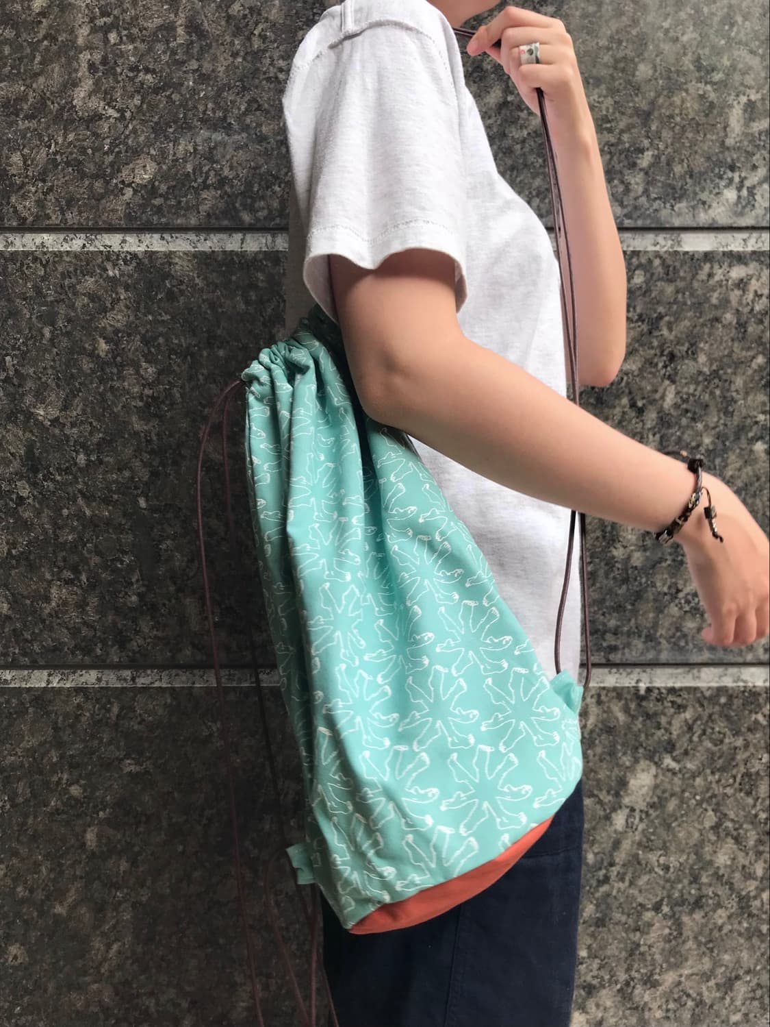 String bag with Nmwys 🐠🌀🧵🍊✴️🔆🎒🥿🥏 상품이미지2