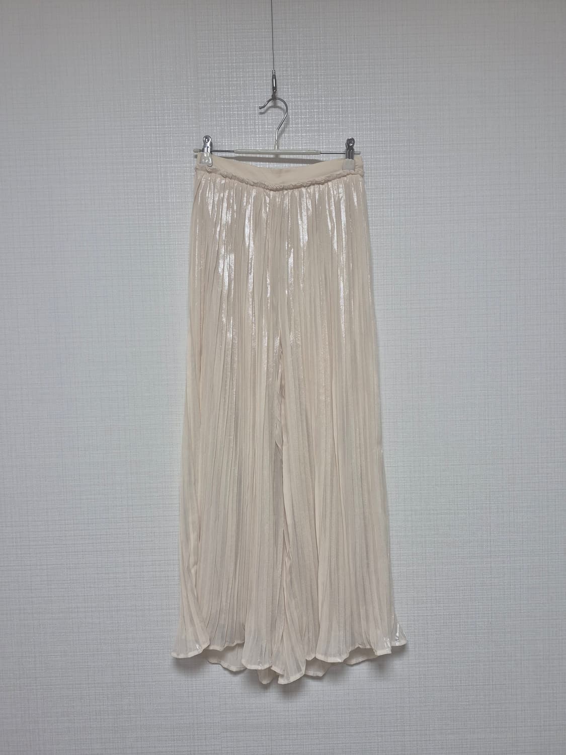 아이보리 펄플리츠 쉬폰팬츠 상품이미지6