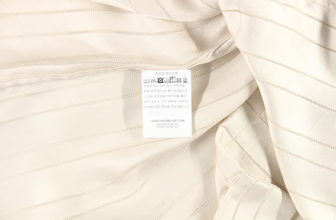 니들스 스트라이프 반팔 셔츠 아이보리 M사이즈 상품이미지5