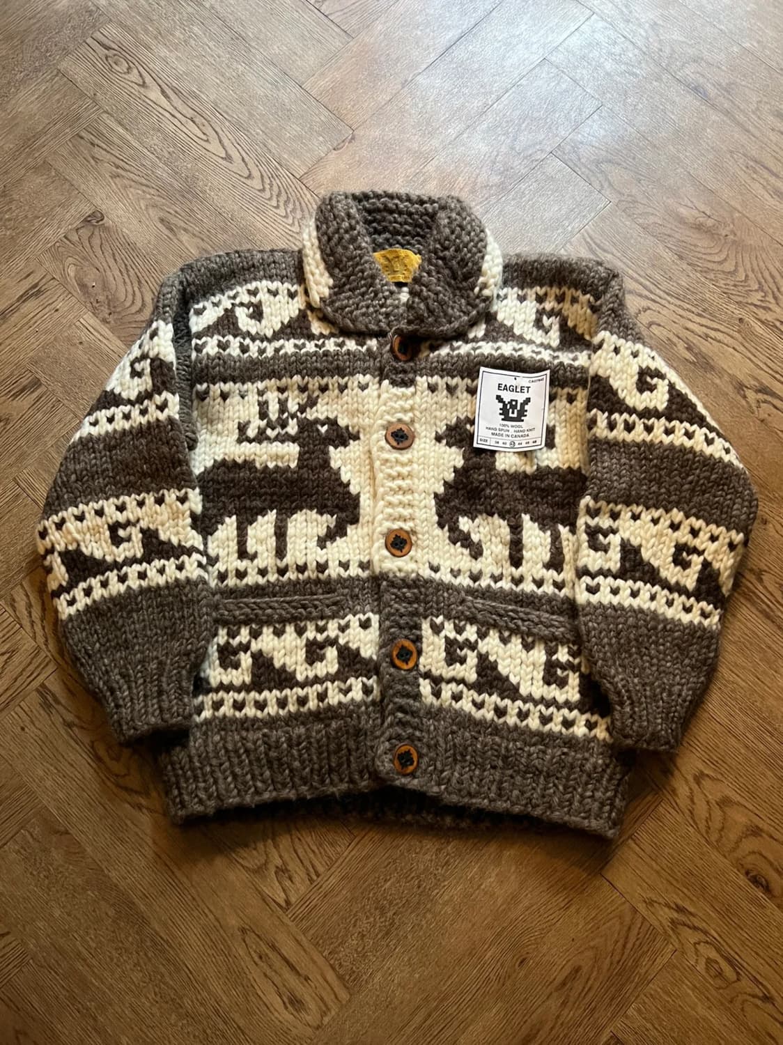 [L]오리지널 데드스탁 캐나디안 순록 패턴 코위찬 상품이미지1