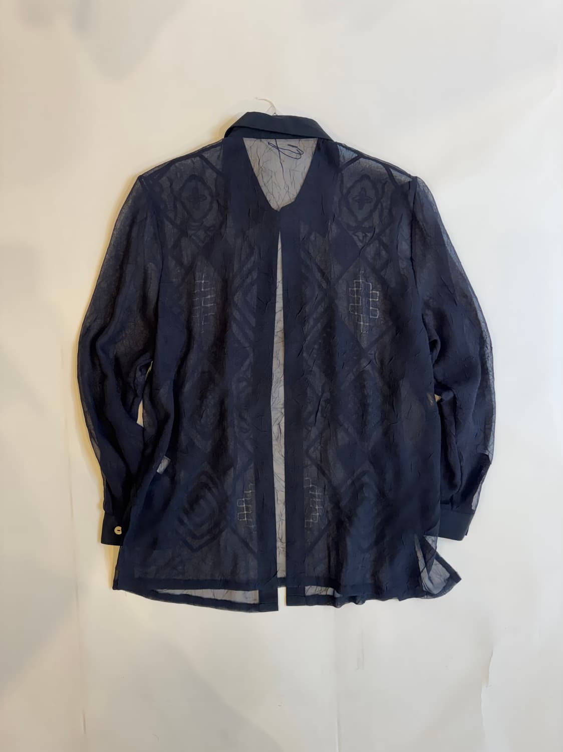Embroidered Sheer Long Sleeve Shirt 상품이미지2