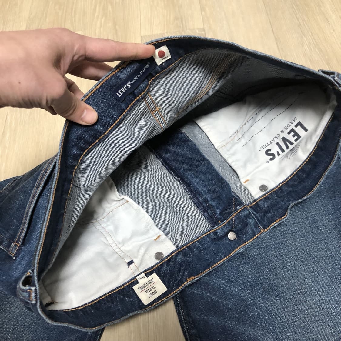 (34) 리바이스 502 테이퍼드핏 메이드 & 크래프티드 재팬 블루탭 상품이미지6