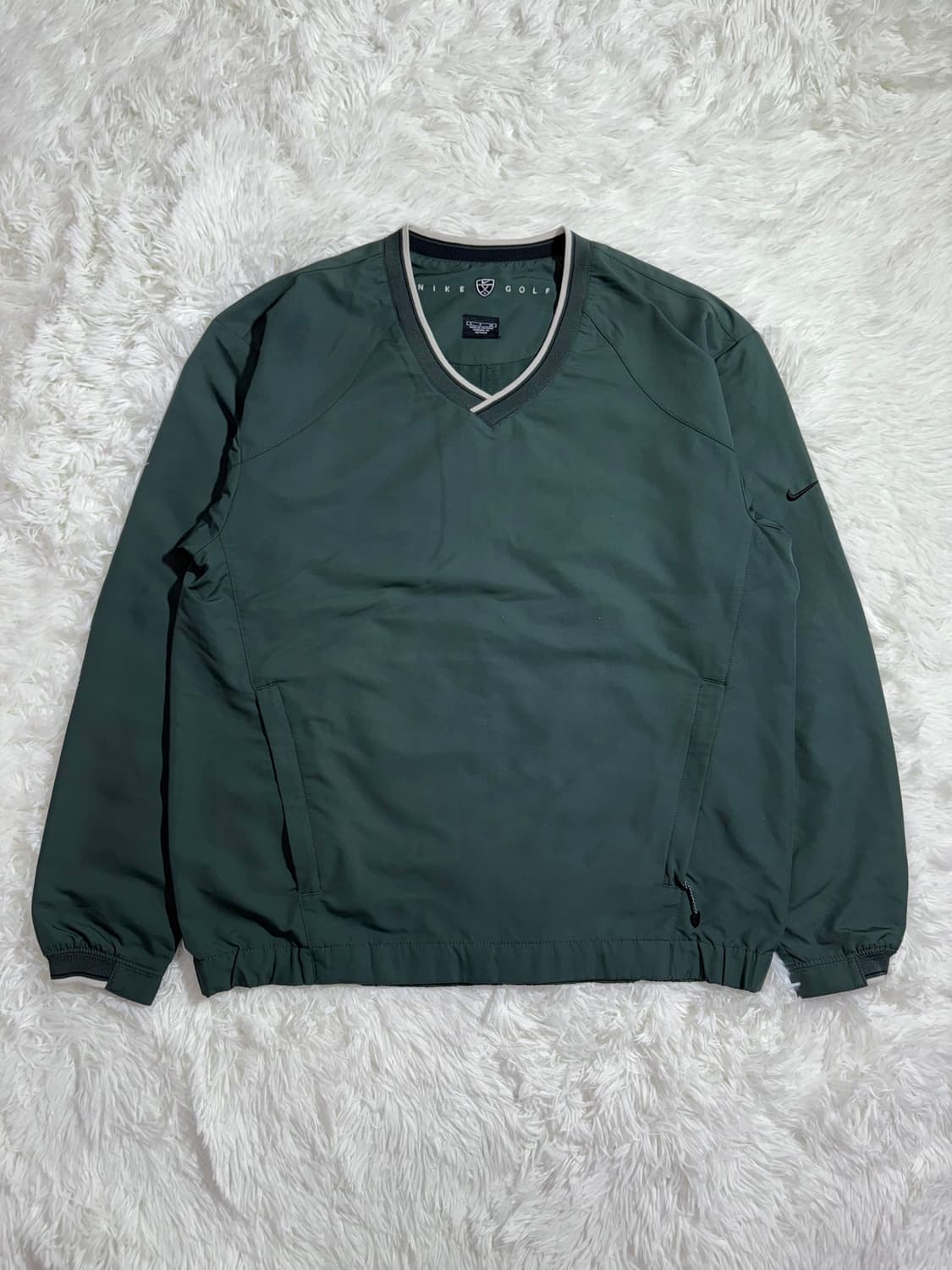 나이키 GOLF 사이드 스우시 카키 풀오버 웜업  상품이미지3