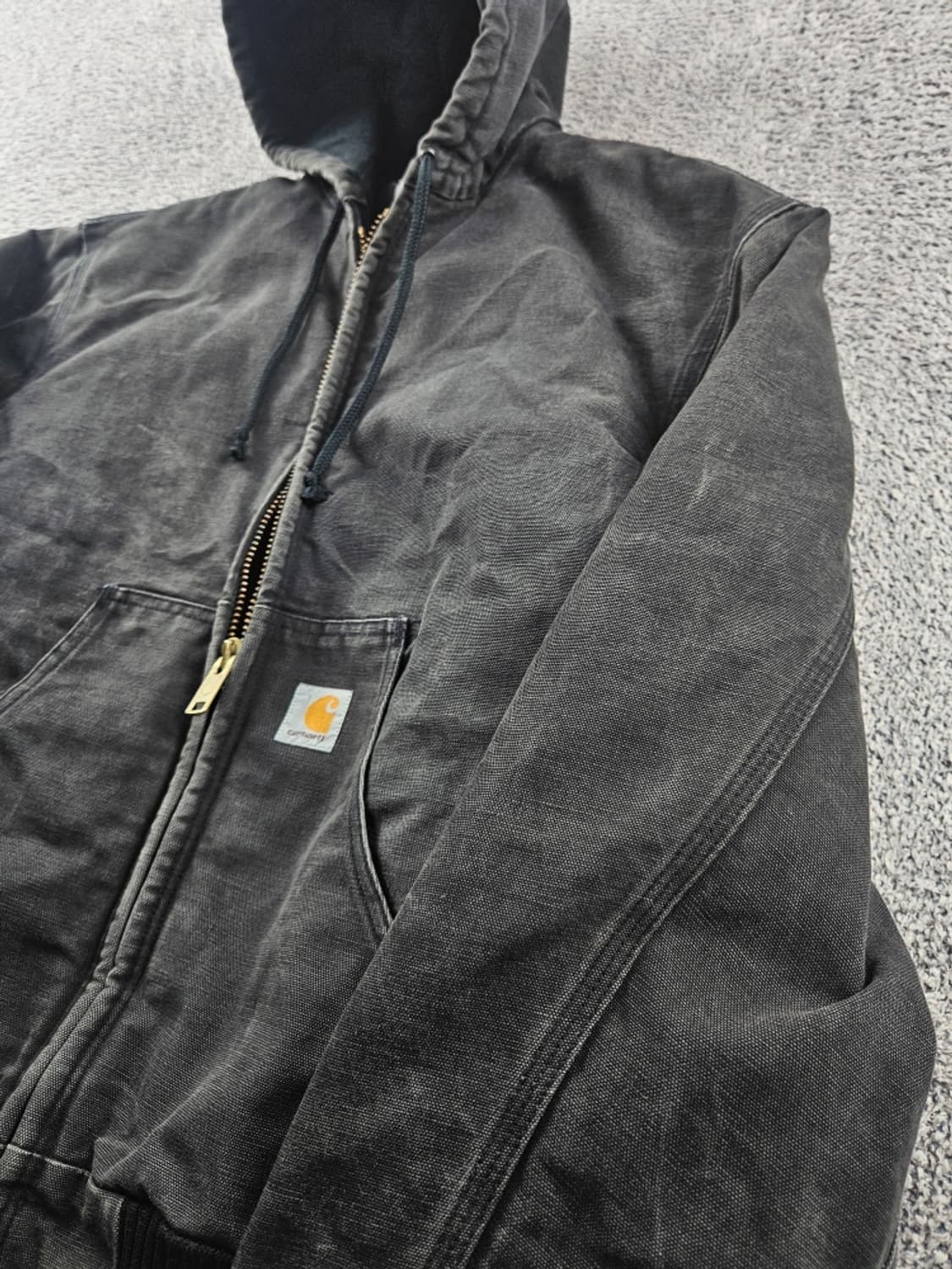 90's 칼하트 J04 덕 액티브 후드 워크 자켓 ( L )/ 10929 상품이미지8