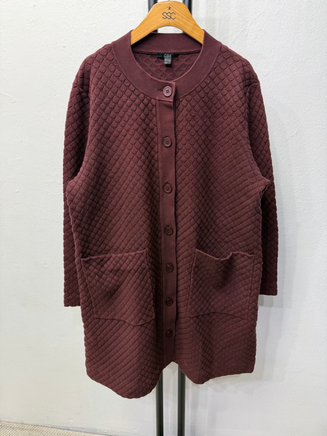 정품) COS 코스 퀼팅 브라운 가디건 자켓 L 상품이미지1