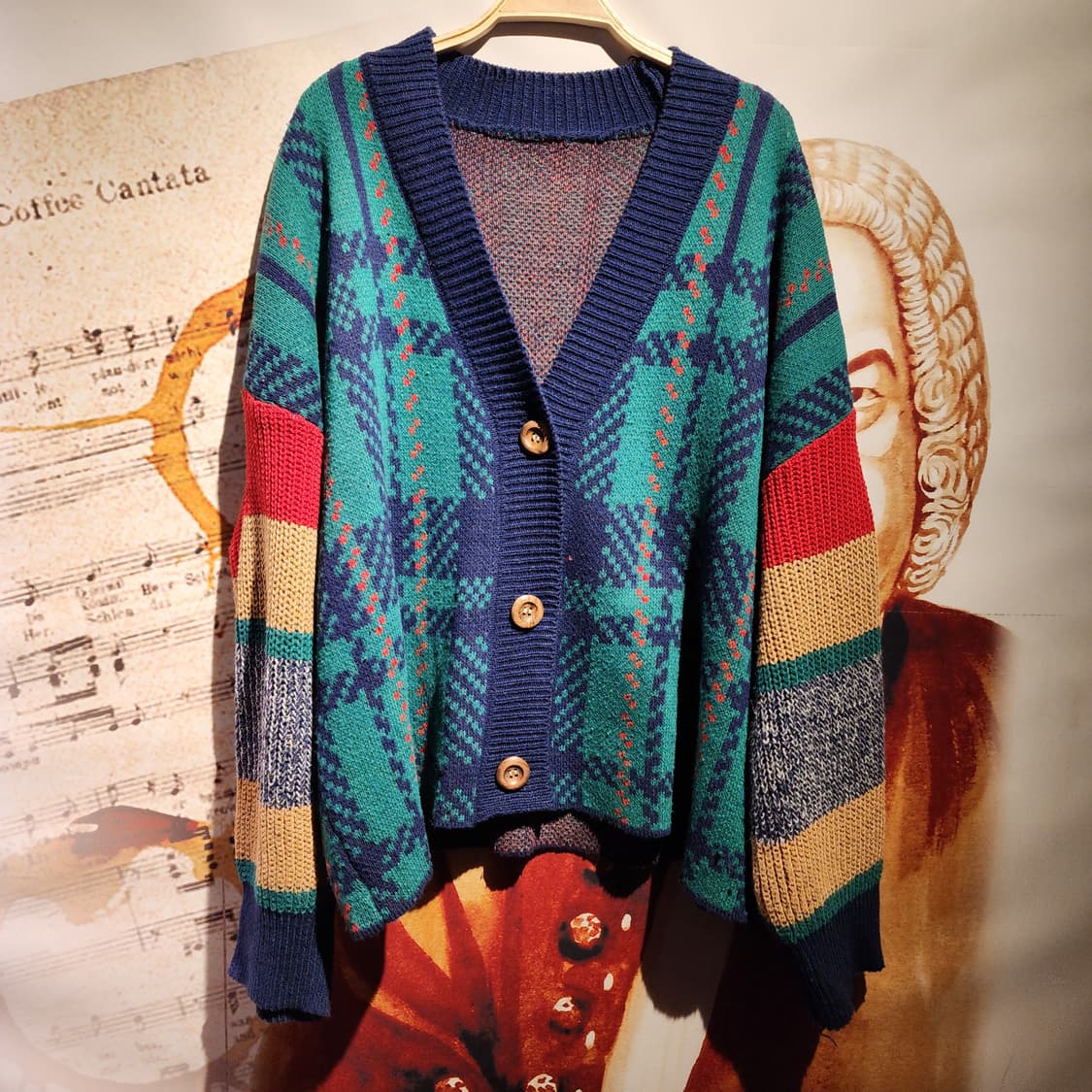 크리스마스 분위기 니트가디건  상품이미지1