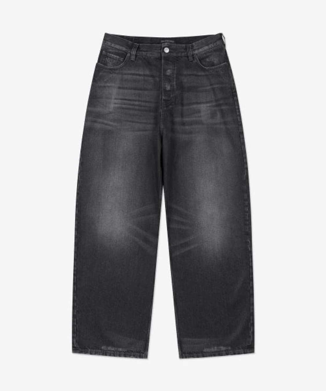 [M] 발렌시아가 다크 그레이 코팅 라지 배기 소프트 데님 상품이미지1