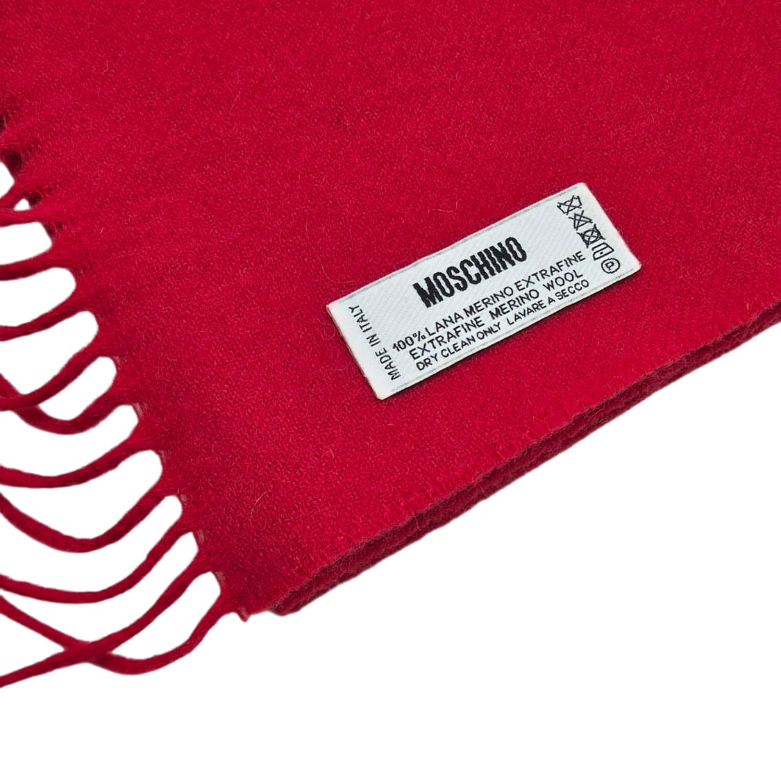 모스키노 테디베어 자수 메리노 울 머플러 상품이미지4