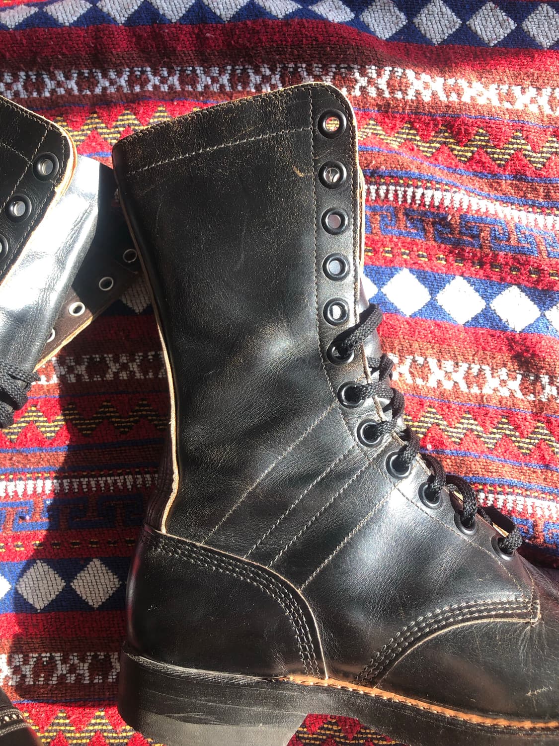 밀리터리 블랙 차심 레더 부츠 270 상품이미지3