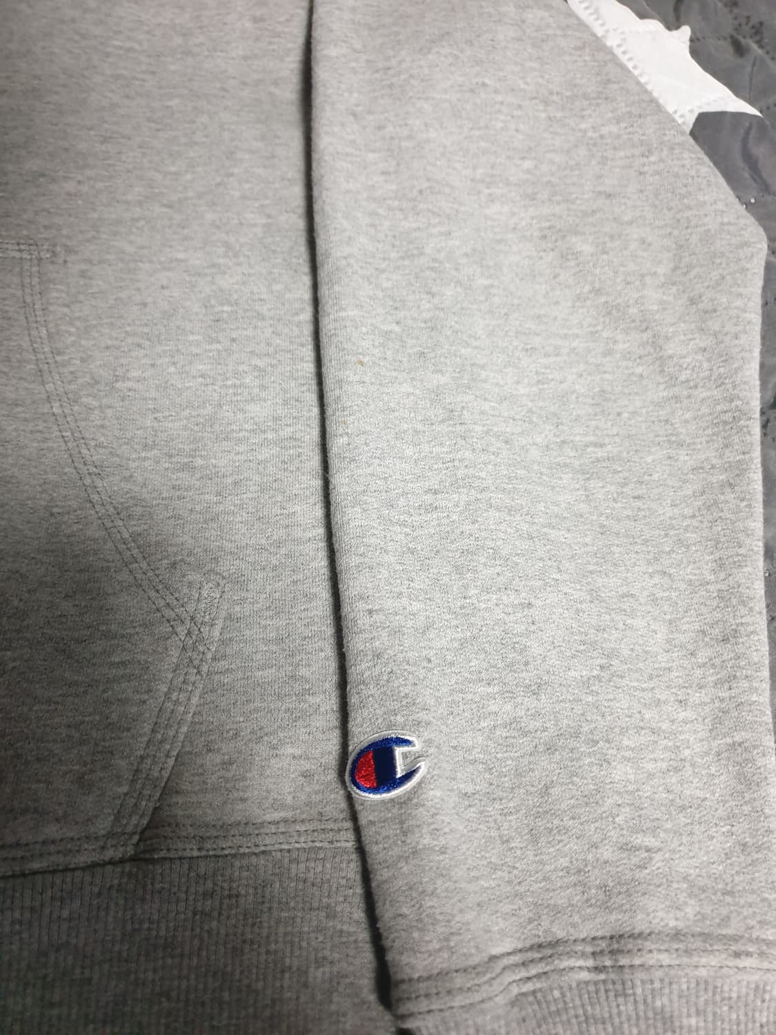 챔피온 어센틱 기모 후드티 그레이 (M) 상품이미지3