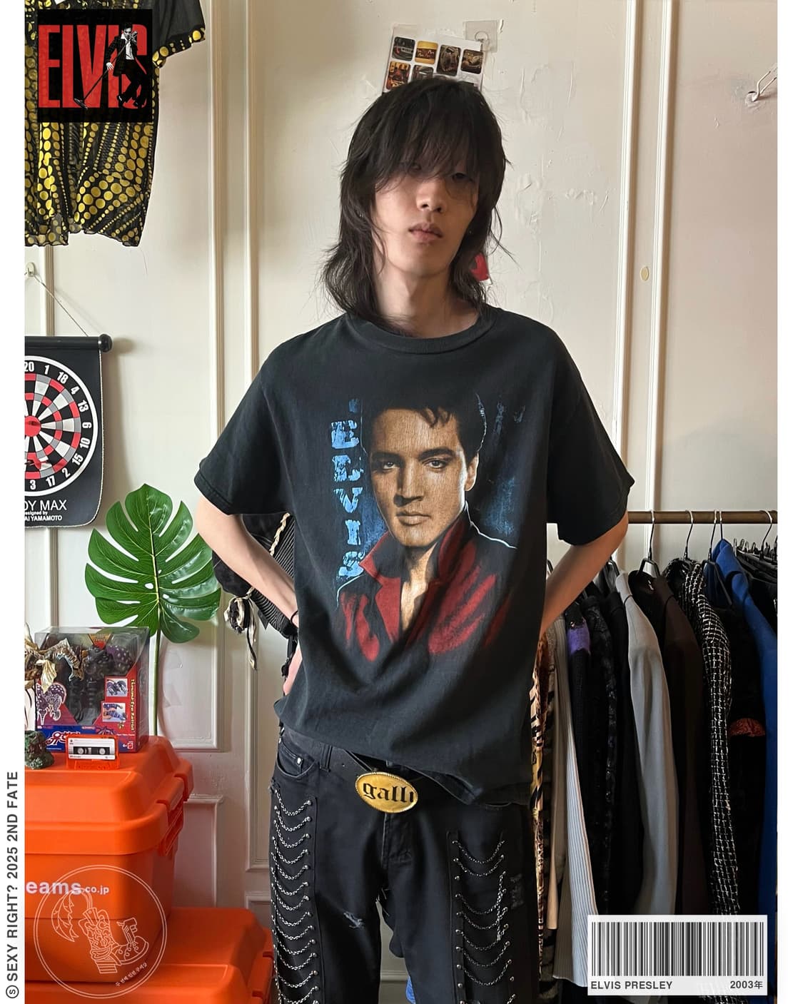 2000s Elvis PRESLEY Official 1/2 T-Shirt 상품이미지1