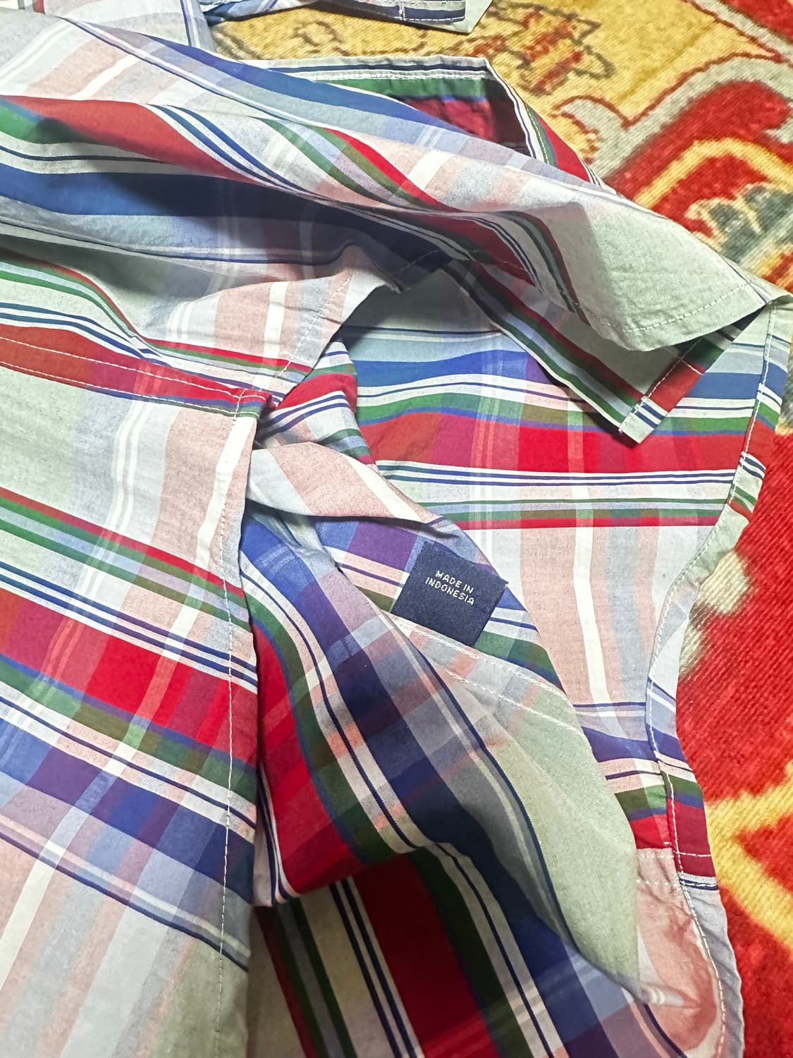 폴로 랄프로렌 체크 스트라이프 반팔 셔츠 상품이미지3