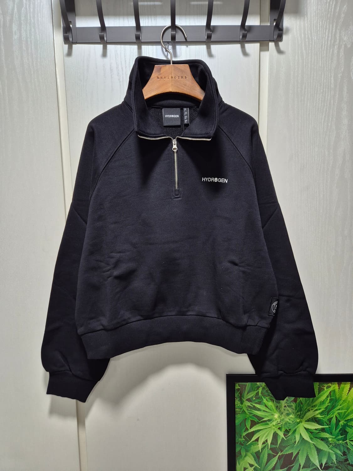 (세일)(새상품)하이드로겐 집업 맨투맨 블랙M 상품이미지3
