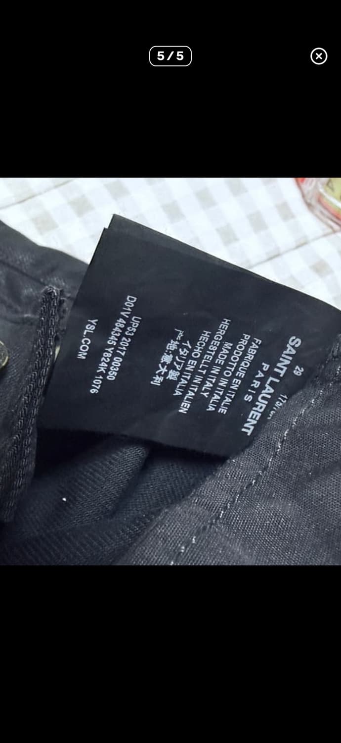 Saint Laurent 13s Wax Coated Denim Pants 상품이미지10