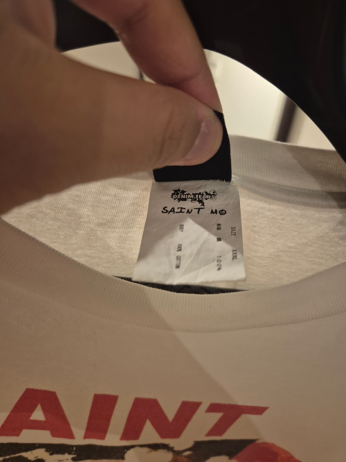 세인트미카엘x데님티어스 23ss 클라운티셔츠 3xl 희귀사이즈 판매합니다 상품이미지4