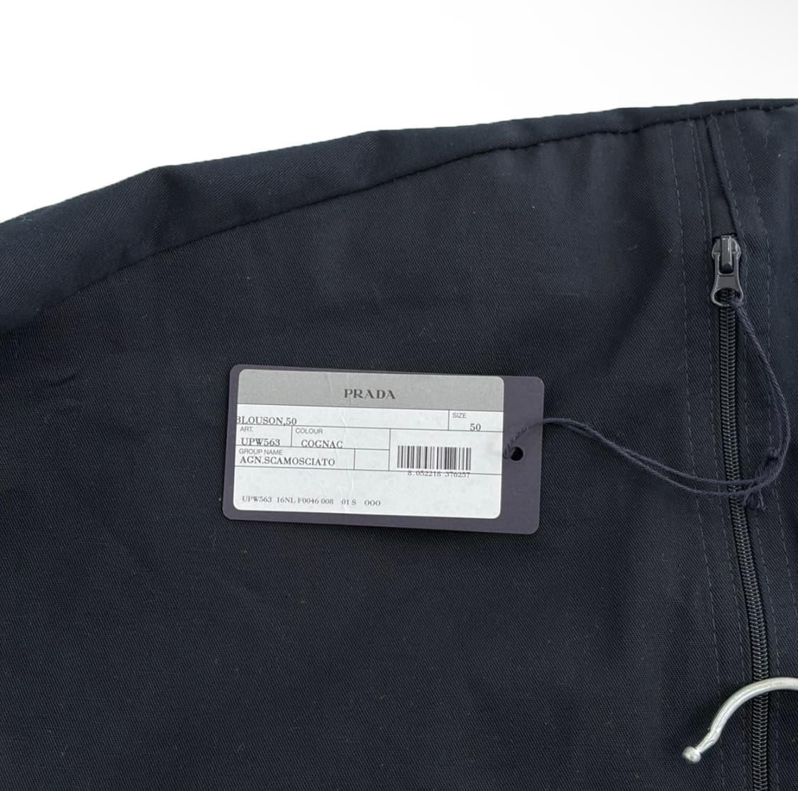 [50] 프라다 25fw 남성 벨벳 스웨이드 레더 블루종 자켓 꼬냑 상품이미지9