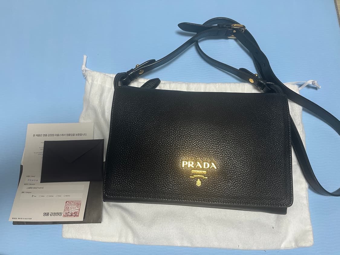 프라다 비텔로 블랙 미니 크로스백(1BH031) 상품이미지1