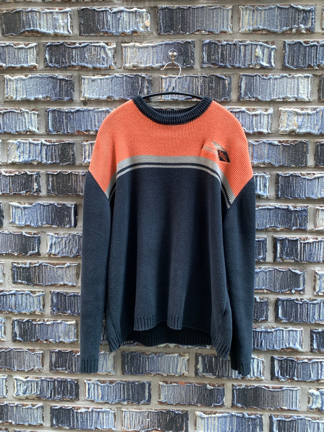 할리데이비슨 컬러블럭 코튼 니트 상품이미지1