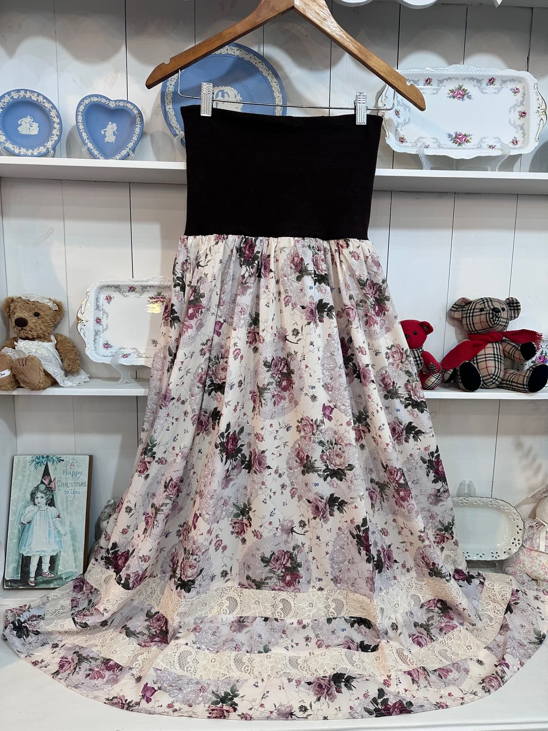 axes femme(악시즈 팜므) 로맨틱 플라워 레이스 롱 스커트 상품이미지1