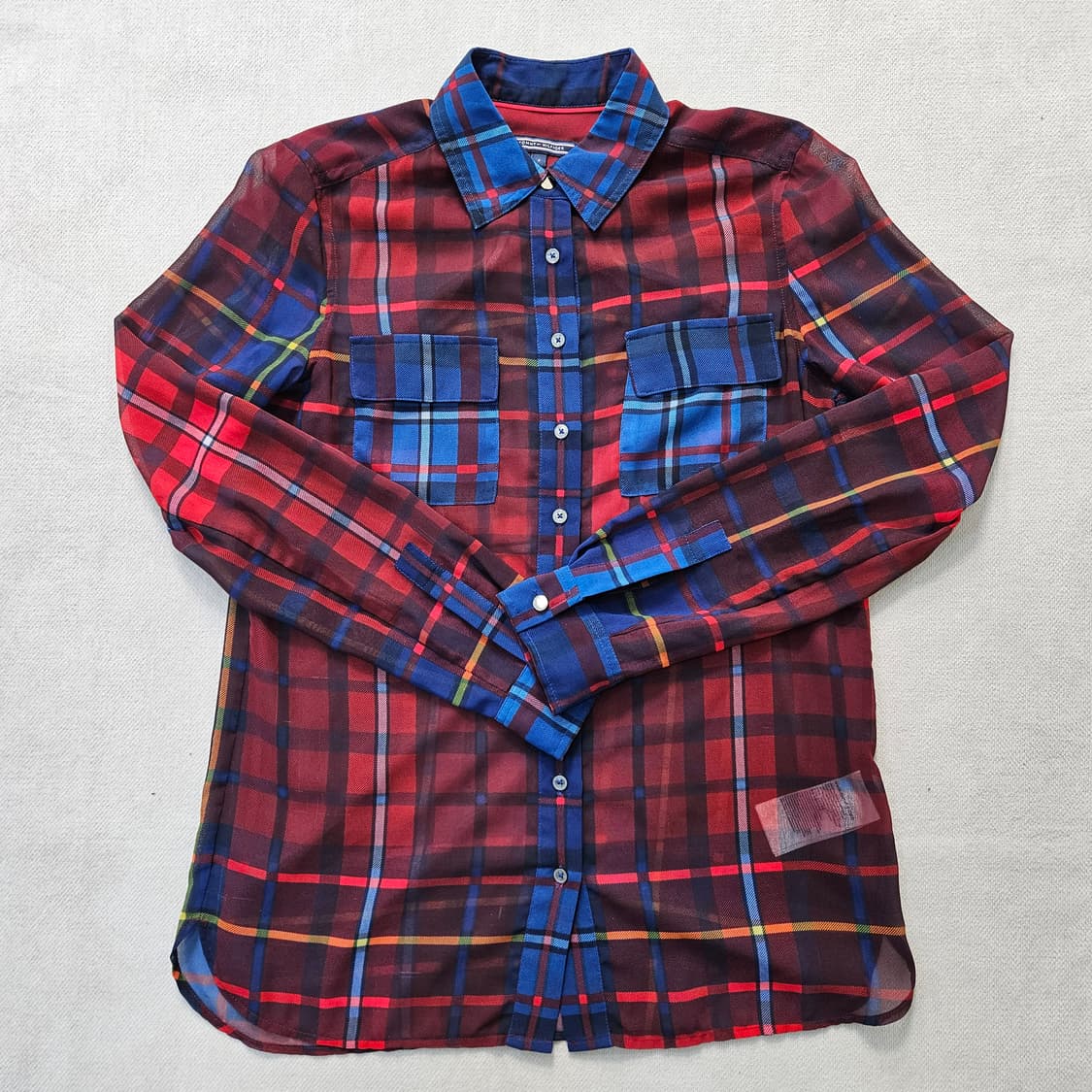 4 타미힐피거 여성 체크패턴 긴팔 셔츠 0313Y 상품이미지1