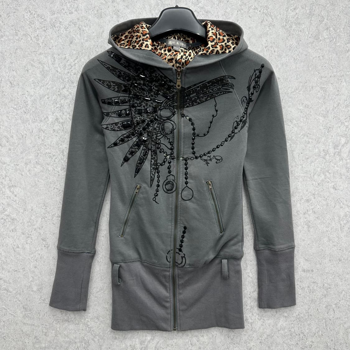 85 레오파드 y2k 여자 후드집업 상품이미지1