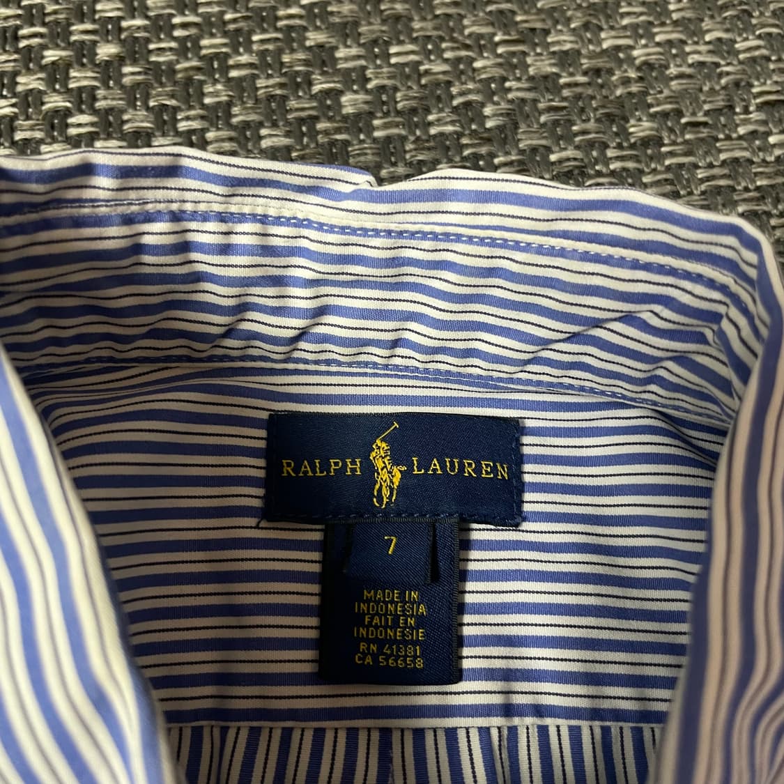 폴로랄프로렌 키즈 블루 스트라이프 긴팔 셔츠 7 상품이미지4