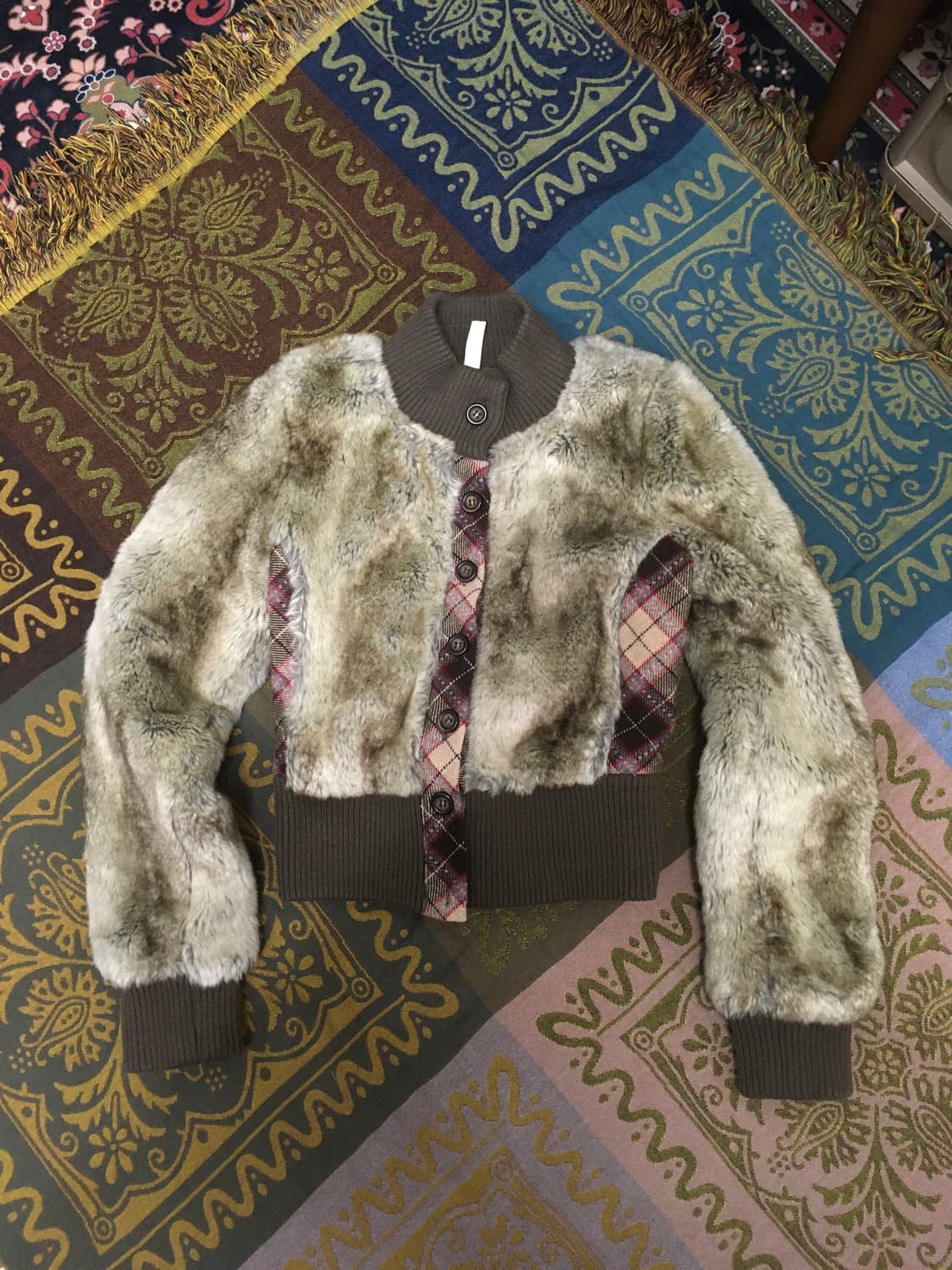 vintage ash brown fur jacket 상품이미지1