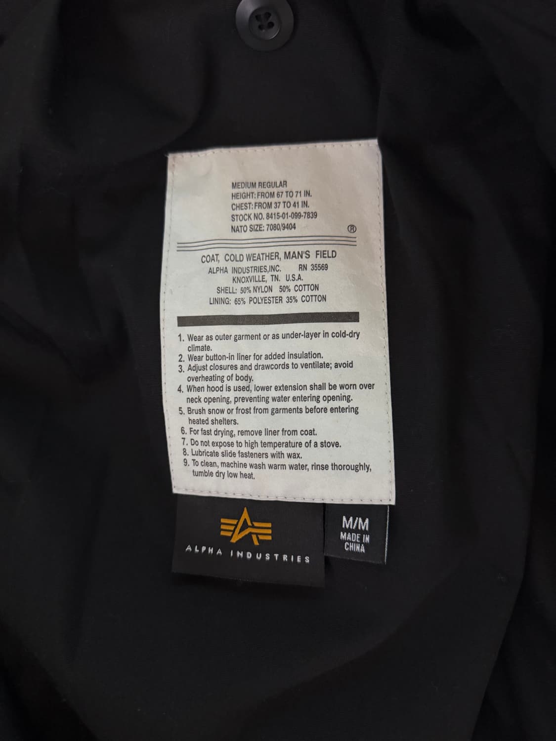 알퍼인더스트리 m65 필드자켓 상품이미지4